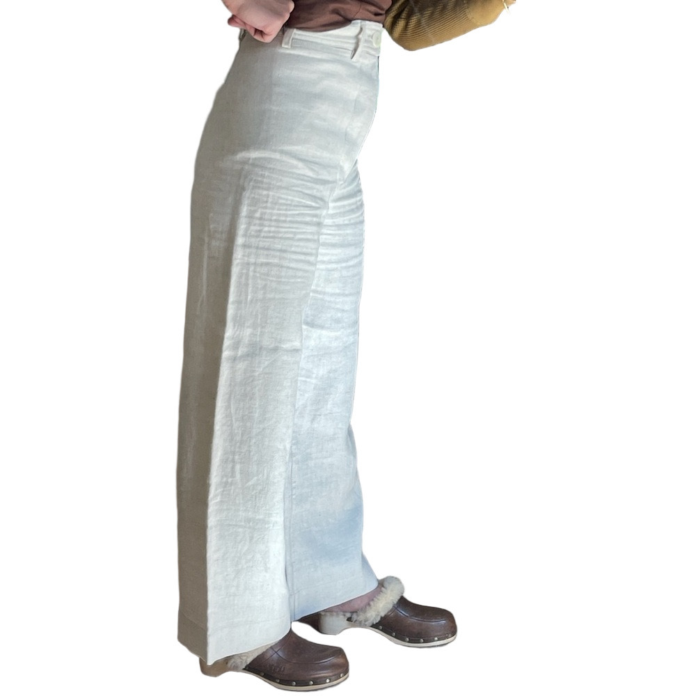 Jesse Kamm 100% Linen Sailor Pants - Natural - 4 - Archived Limited Run) - Picture 14 of 15